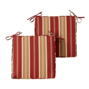 Greendale Home Fashions 18 x 18 in. Roma Stripe Square Outdoor Chair Pad (Set of 2)
