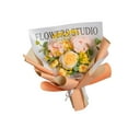 thumbnail image 4 of Flores de punto hechas a mano Flores artificiales Decoración de primavera Ramo de flores de ganchillo Amarillo, 4 of 9