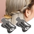 thumbnail image 3 of Unique Bargains 2pcs Plastic Hair Claws Hair Clips Hair Barrettes for Women Matte Brown 3.39''x1.89''x0.91'', 3 of 7