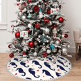 thumbnail image 5 of Rocae Seahorses and Hearts for Christmas Tree Skirt with Pom Pom Trim for Holiday Party for Holiday Home Decor Indoor Outdoor-36", 5 of 7