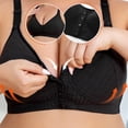 thumbnail image 6 of GEWSEY Front Closure Bras for Women No Underwire Padded Wireless Comfort Full Coverage Bra Seamless Plus Size Bras (Black, 2XL), 6 of 9