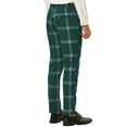 thumbnail image 3 of INSPIRE CHIC Men's Plaid Dress Pants Slim Fit Checked Printed Trousers 38 Green, 3 of 7
