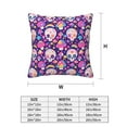 thumbnail image 2 of Throw Pillow Covers, cute rainbow mushroom Skull Soft Square Pillow Cases with Invisible Zipper for Couch Bed Sofa, Farmhouse Fall Home Decor 16"x16", 2 of 7