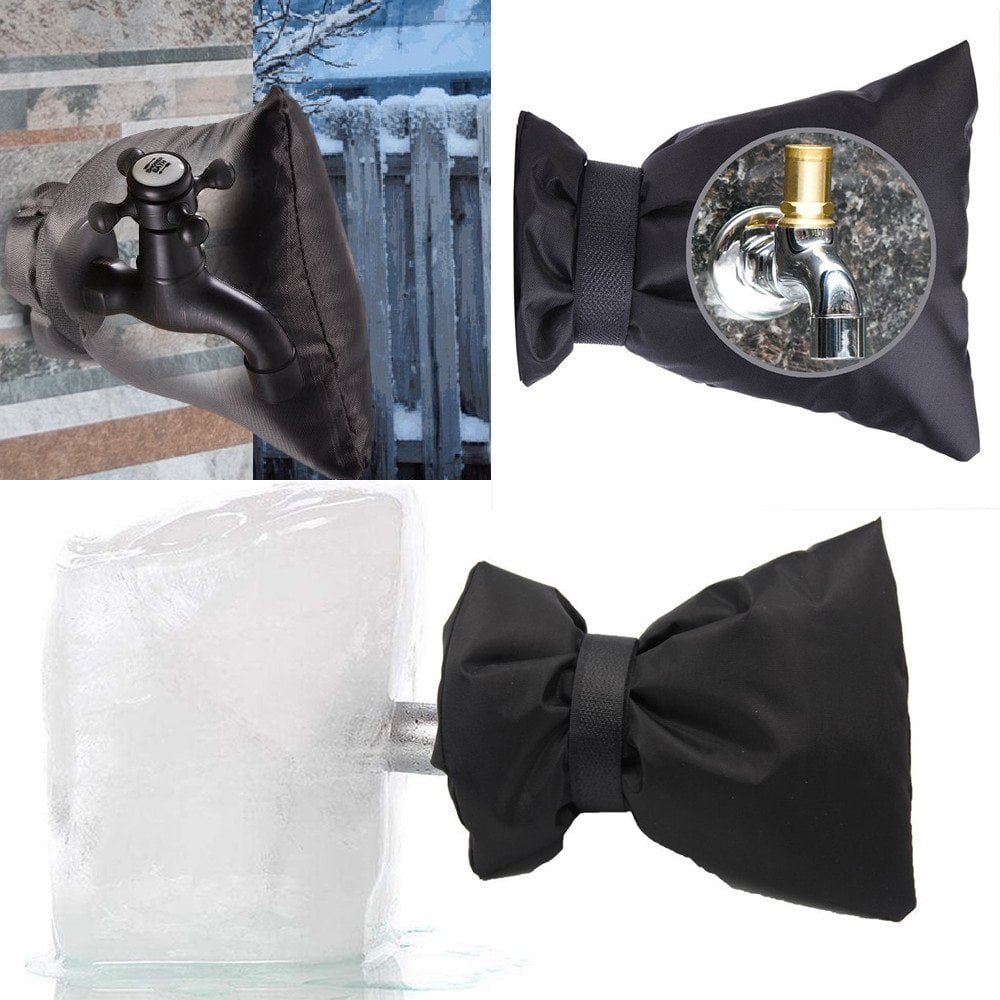 ZFLXH Outdoor Faucet Covers for Winter Hose Bib Protector Spout Cover Water Sprinkle Valve Insulation Wrap Garden Faucet Socks Outside Spigot Pipe Freeze Protection Insulated Tap Pouch 3 Pack