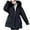 Black, variant on Fashion Winter Warm Hooded Coats for Womens Plus Size Casual Loose Solid Color Pocket Zippered Reversible Long Coat