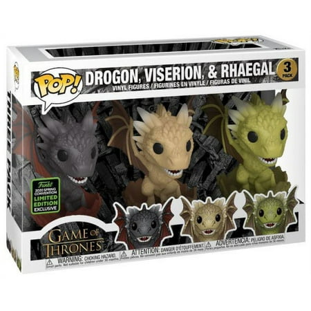 Funko Game of Thrones POP! TV Drogon, Viserion, & Rhaegal Vinyl Figure 3-Pack