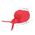 thumbnail image 4 of Miangastore Fashion Chefs Hat Kitchen Catering Skull Ribbon Turban (Red), 4 of 8
