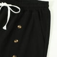 thumbnail image 6 of LpwkSSA Summer Men's Casual And Fashionable Solid Color Drawstring Elastic Waist Shorts Black XXXL, 6 of 9