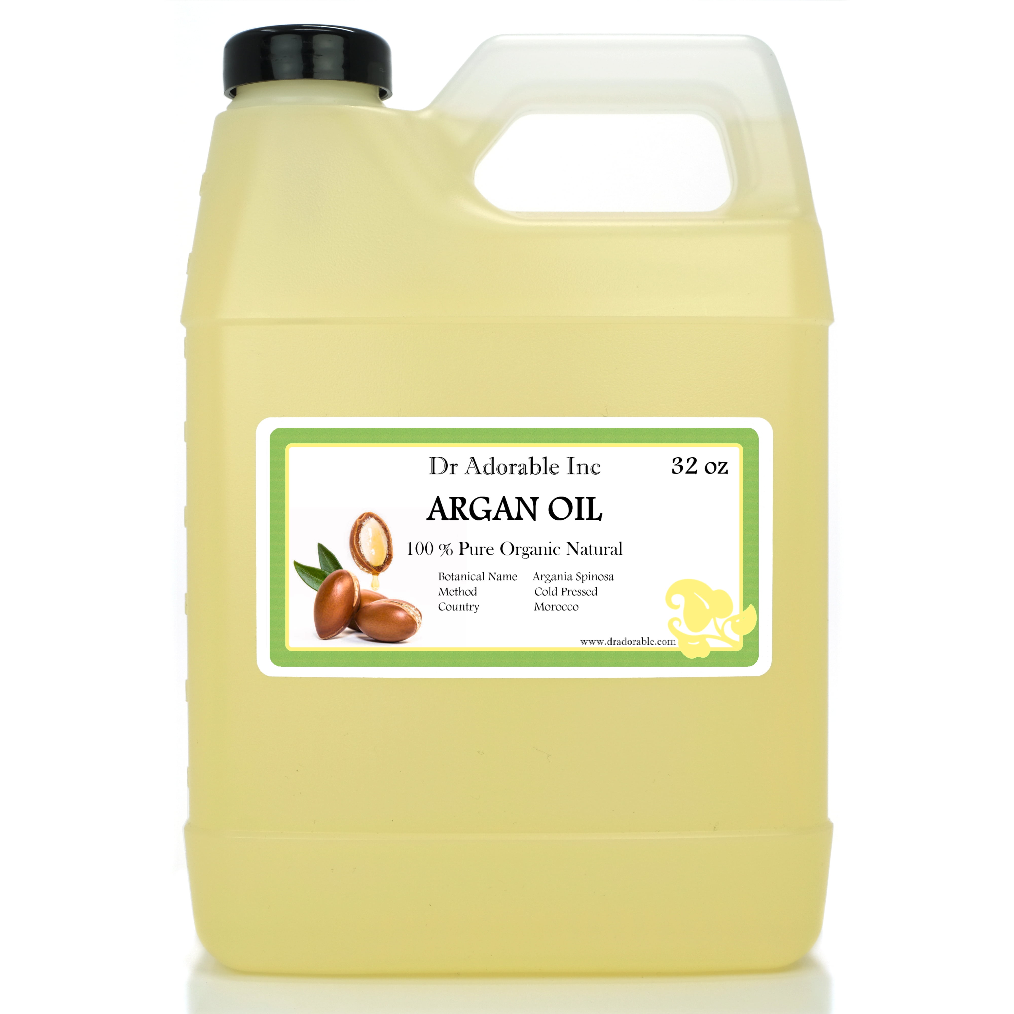 Dr. Adorable 100 Pure Argan Oil Organic Cold Pressed Natural Hair Skin 32 oz