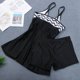 thumbnail image 5 of Traje de baño dividido Moda Transpirable Elástico Traje de baño de dos piezas Traje de baño para mujer Blanco y negro XXL, 5 of 8