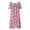 Pink, variant on Women's Summer Casual Short Sleeve Dresses Print Waist Dress