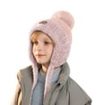 thumbnail image 5 of Gubotare Winter Hat Girls Girls Winter Beanie Hat with Double Knitted Pom Pom Warm Fleece Lined Knit Soft Skull Cap for Toddler Kids (Pink,4-10 Years), 5 of 5