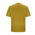 thumbnail image 4 of T-shirts for Men Loose Fit Casual Summer Tops Crew Neck Short Sleeve Tshirts Workout Sports Running Tee Shirt (5XL, Yellow), 4 of 5