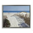 thumbnail image 3 of Stupell Industries Fenced Pathway to Beach Summer Nautical Painting Luster Gray Framed Floating Canvas Wall Art, 24x30, by Zhen-Huan Lu, 3 of 5