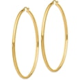 thumbnail image 2 of 14k Yellow Gold Polished Hoop Earring - 65mm, 2 of 6