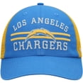 thumbnail image 2 of Men's '47 Powder Blue/Gold Los Angeles Chargers Highpoint Trucker Clean Up Snapback Hat, 2 of 4