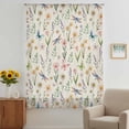 thumbnail image 3 of Spring Floral Sheer Curtains 108 Inches Extra Long, Elegant Pastoral Flowers Dragonfly Rustic Light Filering Curtains, Privacy Drapes Simi Floor to Veiling Curtain for Living Room Window Treatment, 3 of 9