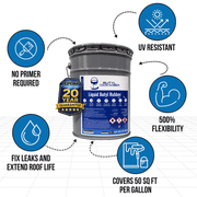 Epdm Coatings Liquid Rubber White, 4 gallon
