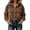 87#Coffee, variant on Zip Up Hoodie for Women Corduroy Long Sleeve Crop Jacket Coat