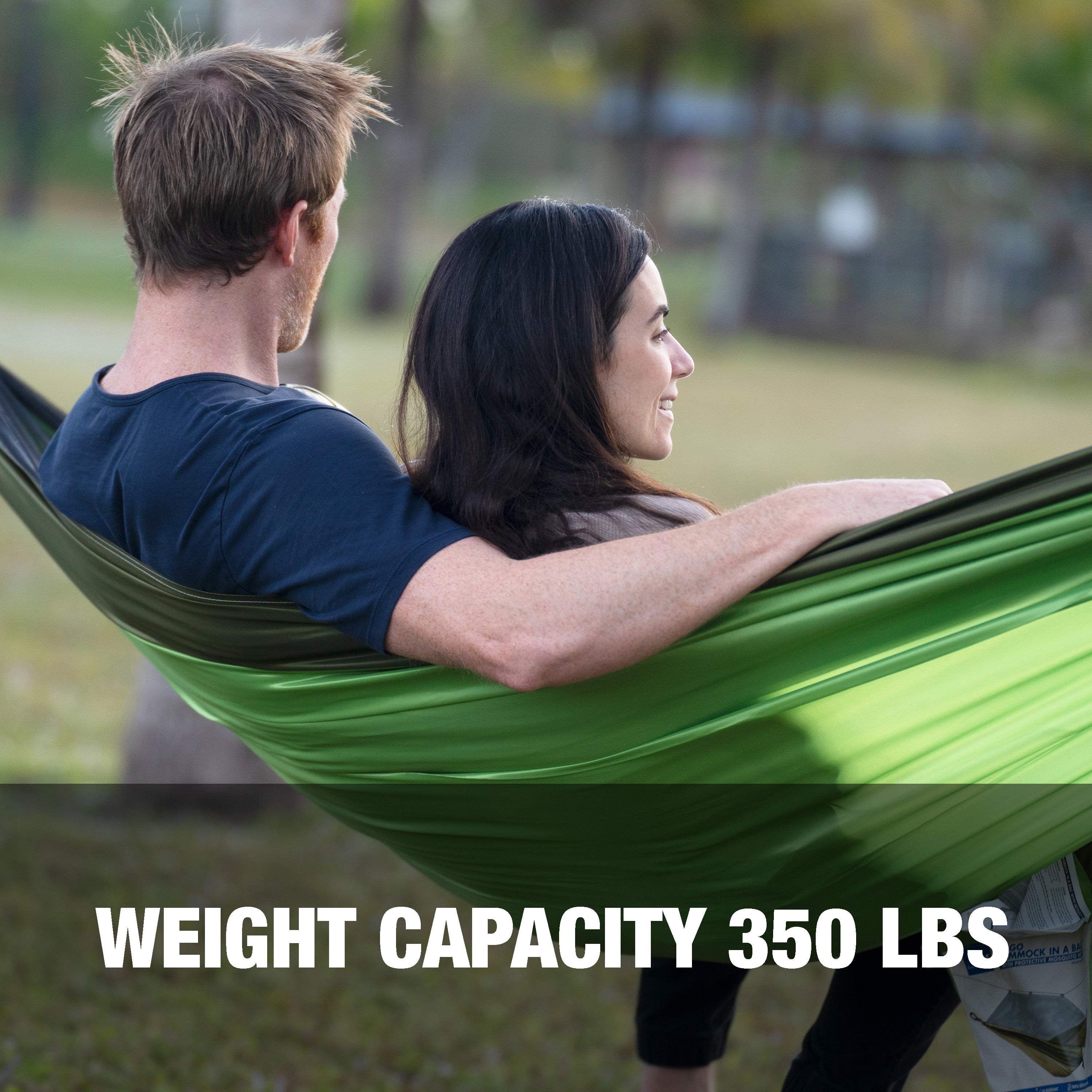 Bliss Hammocks Portable Travel Camping Hammock in a Bag W/ Adjustable Tree Straps, 54-inch Wide, 350 lb. Capacity (Forest Green)
