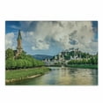 thumbnail image 1 of European Cutting Board, Historic Print European of Salzburg Land with Cloudy Sky and River in Austria, Decorative Tempered Glass Cutting and Serving Board, Small Size, Multicolor, by Ambesonne, 1 of 1