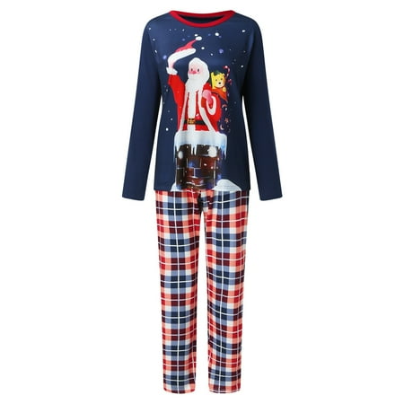 

NECHOLOGY Home Alone Christmas Pajamas for Family Christmas Family Matching Pajamas Family Feeling Pajamas Boys Shorts Suit Blue Medium