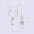 thumbnail image 2 of Diamond Dangle Earring | 10 Carat IGI Certified Princess Shape Lab Grown Diamond Dangle | 18K in White Gold | Zuri Bezel Lab Diamond Earrings | Bezel Setting | FG-VS1-VS2 Quality | Friendly Diamonds, 2 of 6
