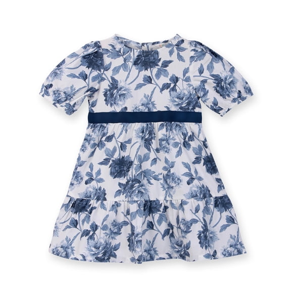 Vestido Beebay floral evasé blanco, 2 años