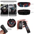thumbnail image 5 of Uorisanigo Eagle American Flag 15 PCS Car Seat Cover Set with Steering Wheel Cover,Seatbelt Covers,Trash Can,Air Vent Storage Bag,Rearview Mirror,Car Coasters,Keychainx Auto Interior Accessories, 5 of 7