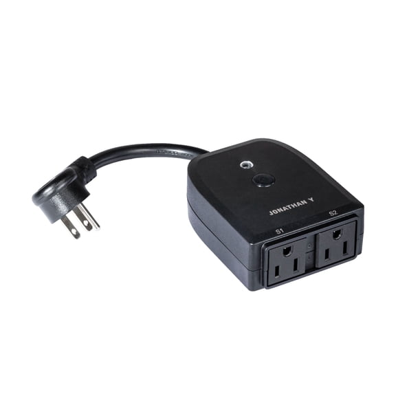 Outdoor Smart Dual Plug - WiFi Remote App Control for Outdoor Lights & Holiday Decor; Compatible with Alexa and Google Home Assistant, No Hub Required