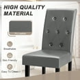 thumbnail image 4 of Homall Dining Chairs Set of 4,Urban Style PU Leather Dining Chairs,Kitchen,Dining Room Wooden Chairs, Gray, 4 of 7