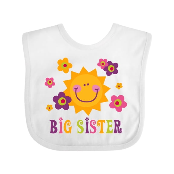 Inktastic Sunny Big Sister Girls Baby Bib