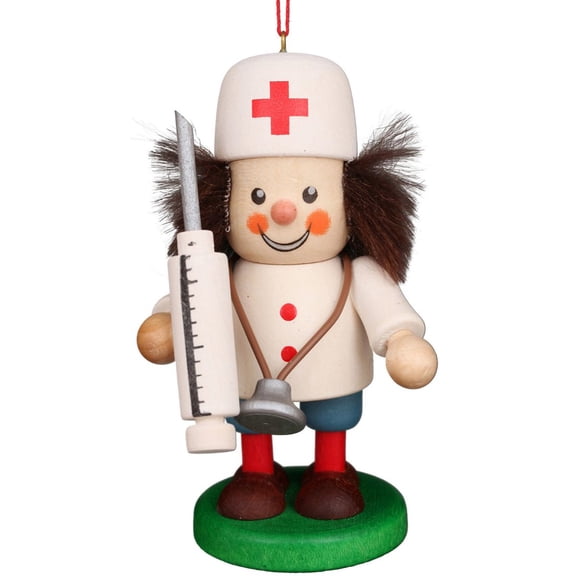 Alexander Taron 4" Brown and White Christian Ulbricht Doctor Ornament Decoration