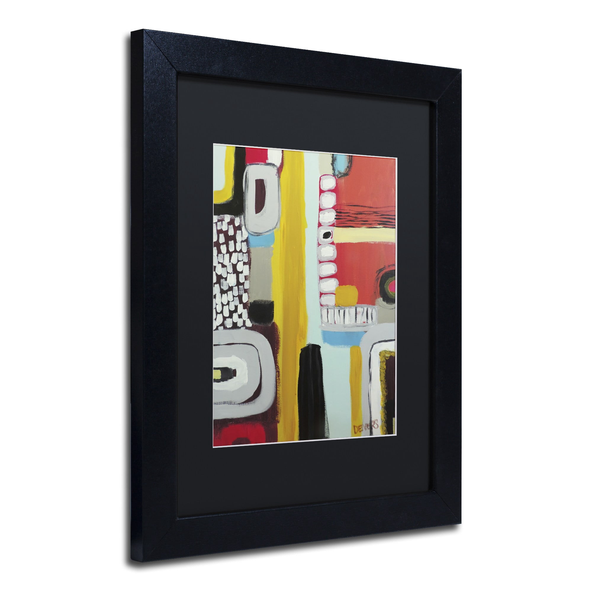 Sylvie Demers 'Chemins' Black Matted Framed Art
