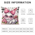 thumbnail image 5 of PHYHOO Short Plush Pillow Covers Easter Bunny Rabbit Nursery Square Pillow Case for Bedroom, Sofa, Car Decoration,Various sizes available, 5 of 5