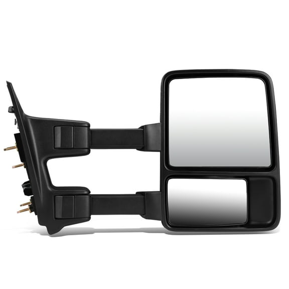 DNA Motoring TWM-027-T666-BK-AM-R For 2008 to 2016 Ford Super Duty Manual Amber LED Turn Signal Towing Mirror (Right / Passenger)