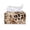 Brown Leopard Print, variant on FUIALDOLG PU Leather Rectangle Tissue Dispenser Box, Autumn Gnome Maple Leaf Tissue Box Cover Foldable Waterproof Rectangle Tissue Box Cover for Dresser Car
