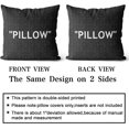 thumbnail image 2 of Hypebeast Room Decor,Off Black White Inspired Pillow Quotation Decorative Set of 2 Throw Pillow Cover,Sneakerhead Decor,Square Cushion Case for Home Sofa Couch Decoration 18"×18", 2 of 6