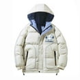thumbnail image 3 of Hicidod Boys Girls Winter Jackets Hooded Long Sleeved Zipper Warm Down Coats Solid Color Thicked Waterproof Fashion Outerwear, 3 of 4