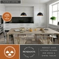 thumbnail image 2 of Devon 1L LED Compatible Matte Black and Gold Satin Brass Mid-Century Modern Pendant Light, 2 of 12