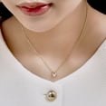 thumbnail image 5 of JeenMata X-Shaped Round Cut Lab Grown Diamond Pendant Necklace in 18K Yellow Gold Plating for Women, 5 of 10