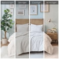 thumbnail image 6 of Madison Park Bedding King Size Modern Bedroom Decor Embroidered Medallion Soft Faux Fur Duvet Cover Set, Ivory, 6 of 11