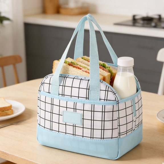 Insulated Lunch Bag, Portable Picnic Lunch Box Tote Bag, Thickened Thermal Handheld Reusable Bento Bag for Work, School, Travel and Outdoor Picnic