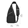 thumbnail image 4 of ibiyuan Crossbody Sling Backpack Adjustable Guitar Strap Outdoor Sling Body Bag, Crossbody Chest Purse Multi-Pocket Travel Single Shoulder Daypack, 4 of 6