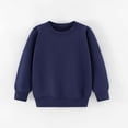 thumbnail image 2 of Tranfacy Middle Big Kids Boys Girls Fall Sweatshirts Pullover Casual Solid Long Sleeve Round‑Neck Layering Daily Outfit Tops for 2‑11 Years Old, 2 of 5