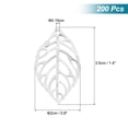 thumbnail image 2 of Uxcell 200Pcs Adornos de Hoja Hueca Plateada, Pendientes de Metal para Manualidades DIY para Horquillas, 2 of 6