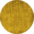 thumbnail image 1 of Ahgly Company Indoor Round Oriental Yellow Industrial Area Rugs, 5' Round, 1 of 4