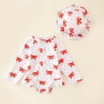 thumbnail image 4 of Niños Sombreros de Verano para Niñas Traje de Baño Unido Impreso con la Mitad de Cremallera para la Playa Y la Piscina, Niñas Traje de Baño de Dos Piezas para 6 Meses a 3 Años, 4 of 9