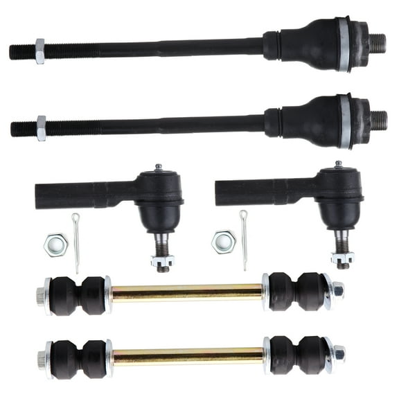 AUTOMUTO Replacement Parts Front Inner Outer Tie Rod Ends and Stabilizer Sway Bar Link fit for 2001 02 03 04 05 06 07 08 09 10 11 for Chevrolet for GMC 1500 2500 3500 HD
