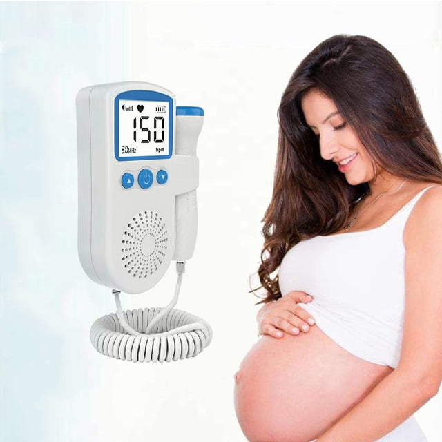 Eléctrico Monitor de frecuencia cardíaca para bebés Detector de latidos cardíacos fetales para mujeres embarazadas (azul) Ndcxsfigh Para estrenar